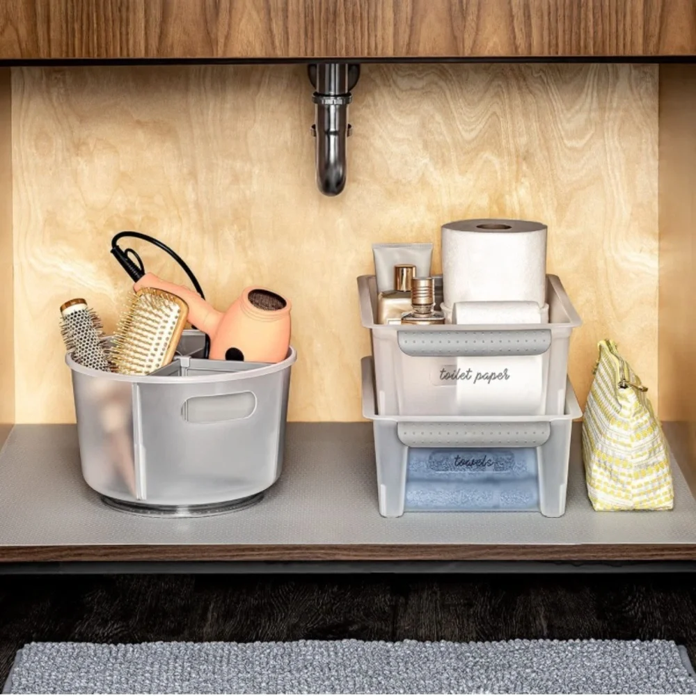 Divided Tote Frost/Gray - Madesmart